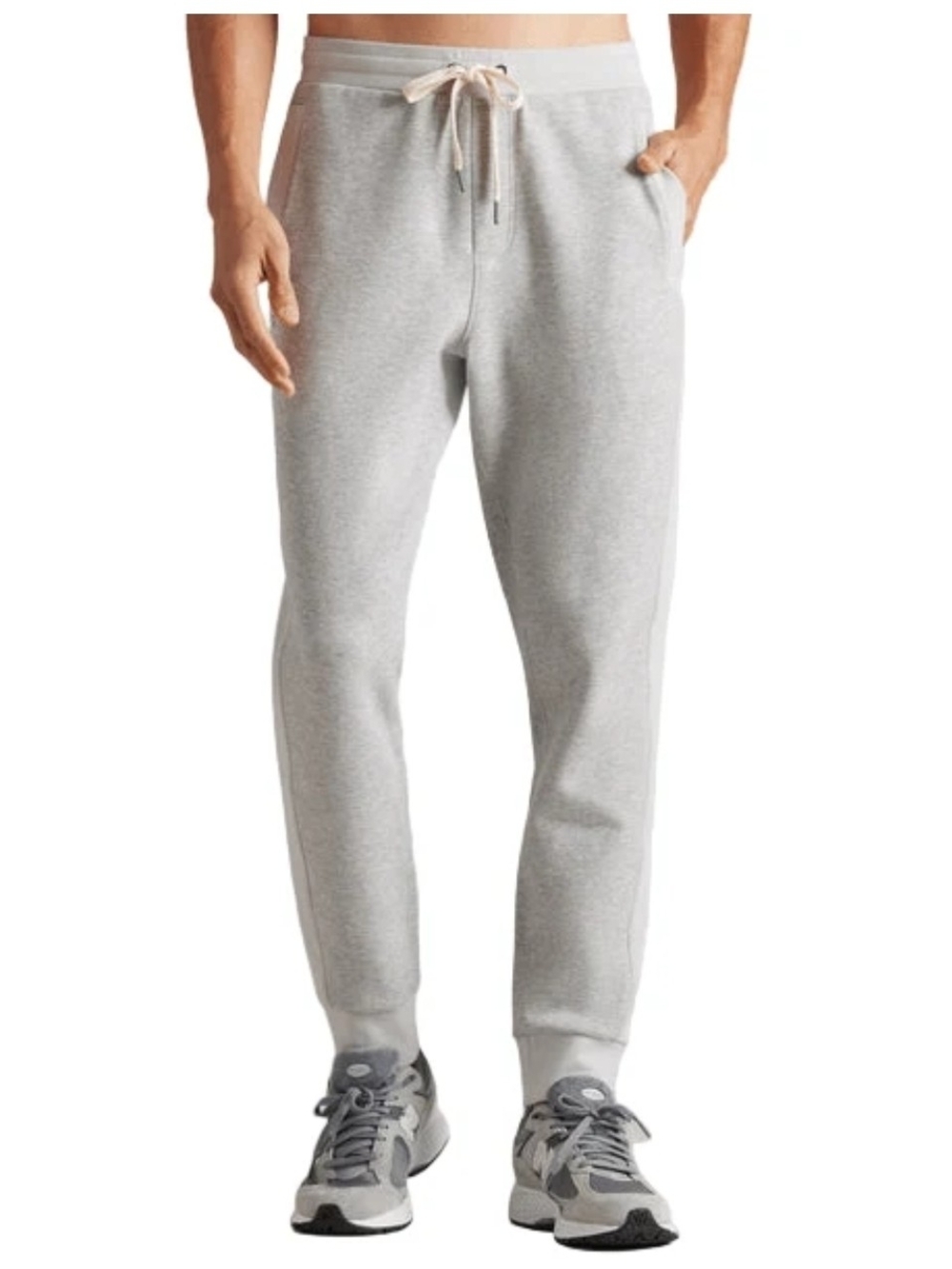 Rhone Mens Gray Cotton Blend Knit Jogger Pants Size S 29" Inseam Pockets